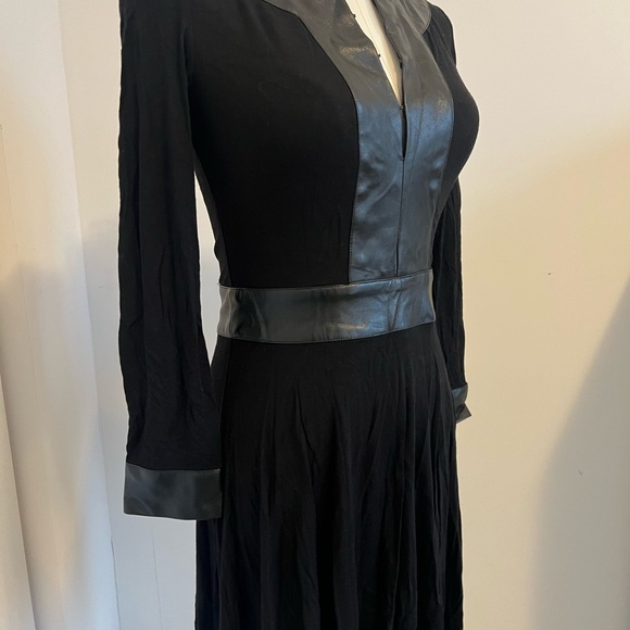 Marciano Black Women's Dress with Leather Accents - Picture 2 of 7